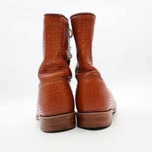 Justin Riper Boots Basket Weave Women’s Size 8 B Brown Leather Made In USA Justin Boots | Shoes | Justin Riper Boots Basket Weave  main image 4